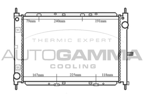 AUTOGAMMA Radiaator,mootorijahutus 104551