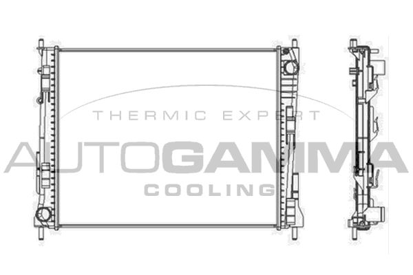 AUTOGAMMA Radiaator,mootorijahutus 104561