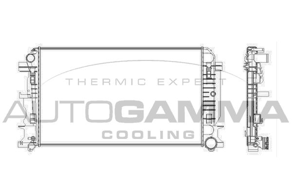 AUTOGAMMA Радиатор, охлаждение двигателя 104573