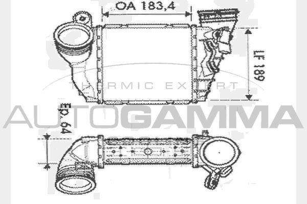 AUTOGAMMA Kompressoriõhu radiaator 104614