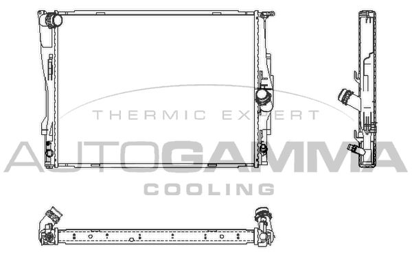 AUTOGAMMA Радиатор, охлаждение двигателя 104627