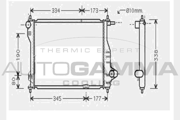 AUTOGAMMA Radiaator,mootorijahutus 104630