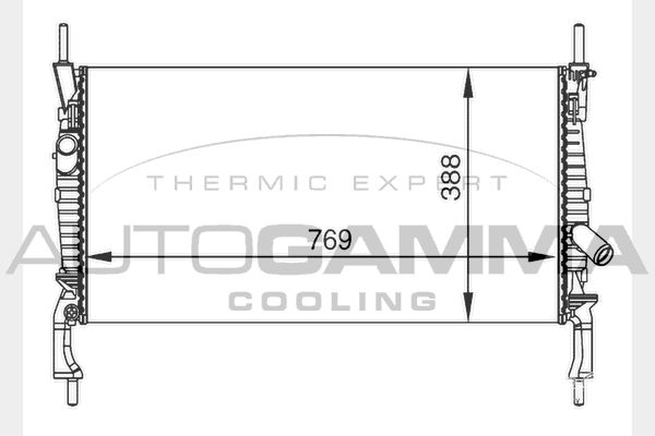 AUTOGAMMA Radiaator,mootorijahutus 104643