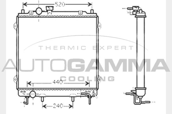 AUTOGAMMA Radiaator,mootorijahutus 104647