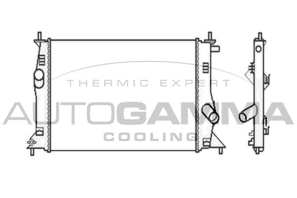 AUTOGAMMA Radiaator,mootorijahutus 104674