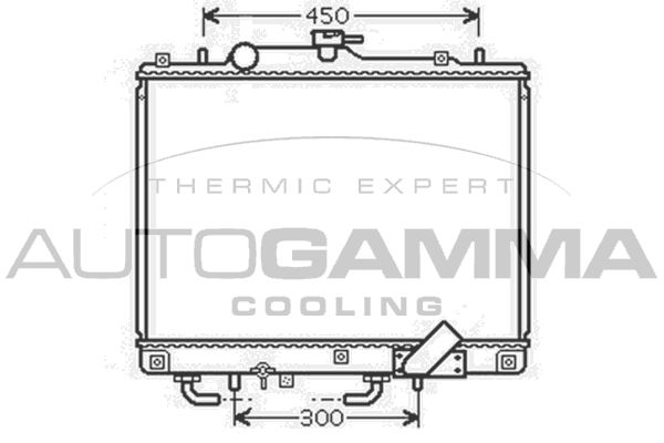 AUTOGAMMA Radiaator,mootorijahutus 104688