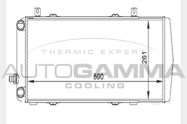 AUTOGAMMA Radiaator,mootorijahutus 104756