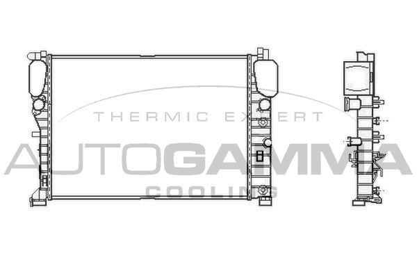 AUTOGAMMA Radiaator,mootorijahutus 104801