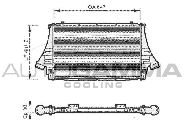 AUTOGAMMA Kompressoriõhu radiaator 104894