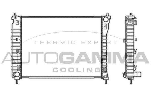 AUTOGAMMA Радиатор, охлаждение двигателя 105043