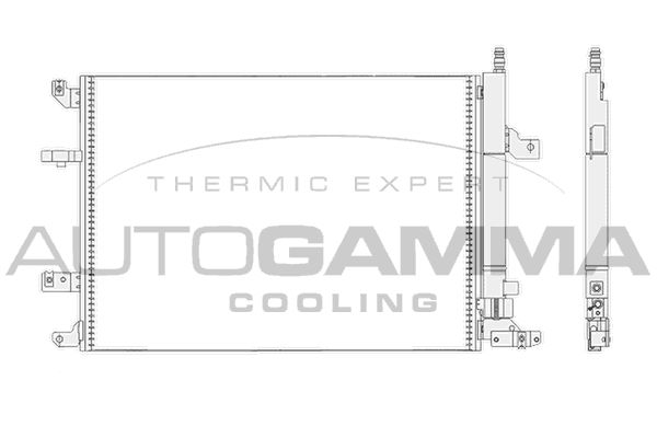 AUTOGAMMA Конденсатор, кондиционер 105087