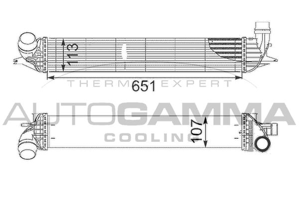 AUTOGAMMA Интеркулер 105097