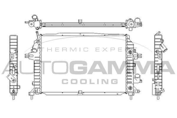 AUTOGAMMA Radiaator,mootorijahutus 105134