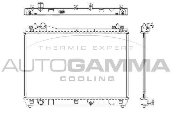 AUTOGAMMA Radiaator,mootorijahutus 105137