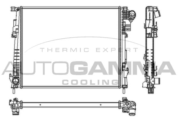 AUTOGAMMA Radiaator,mootorijahutus 105143