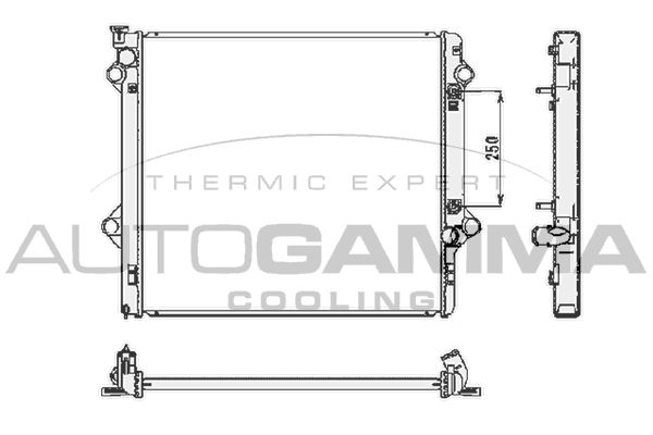 AUTOGAMMA Radiaator,mootorijahutus 105221