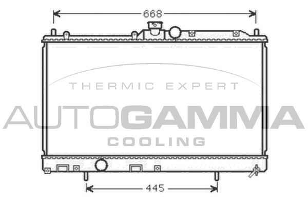 AUTOGAMMA Radiaator,mootorijahutus 105397