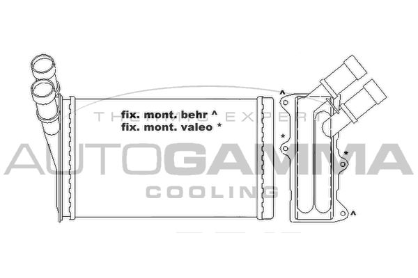 AUTOGAMMA Теплообменник, отопление салона 105427