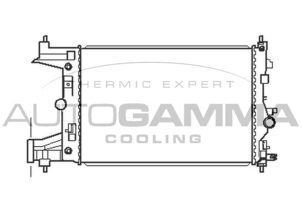 AUTOGAMMA Радиатор, охлаждение двигателя 105445