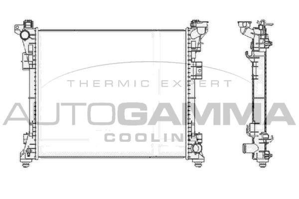 AUTOGAMMA Radiaator,mootorijahutus 105484