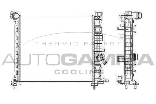 AUTOGAMMA Radiaator,mootorijahutus 105621