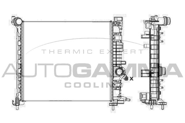 AUTOGAMMA Radiaator,mootorijahutus 105622