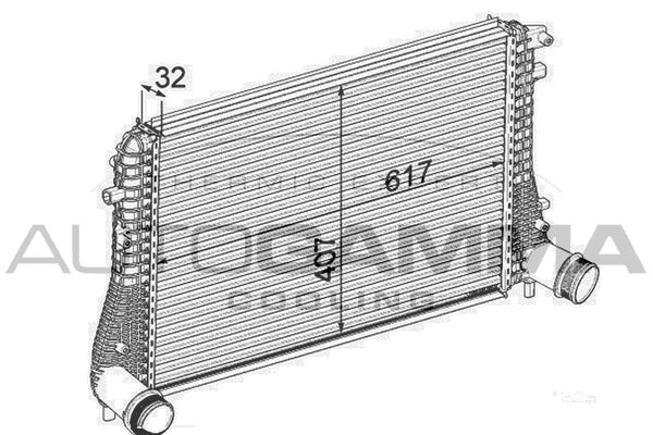 AUTOGAMMA Kompressoriõhu radiaator 105637