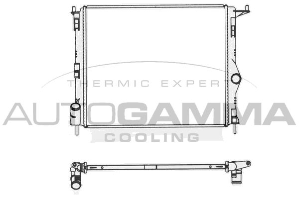 AUTOGAMMA Radiaator,mootorijahutus 105781