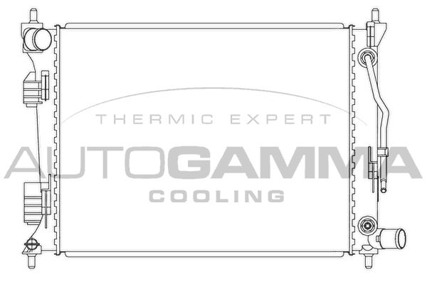 AUTOGAMMA Radiaator,mootorijahutus 105834