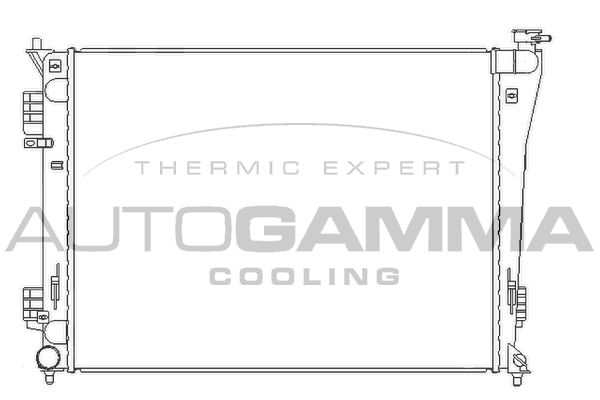 AUTOGAMMA Радиатор, охлаждение двигателя 105836