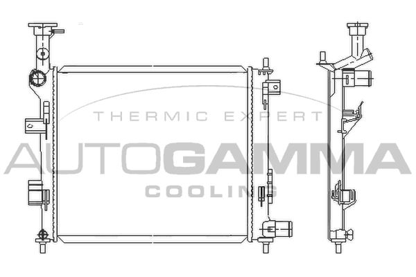 AUTOGAMMA Радиатор, охлаждение двигателя 105843