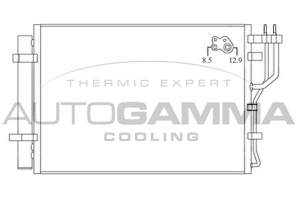 AUTOGAMMA Конденсатор, кондиционер 105884