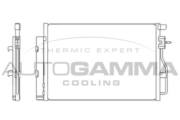 AUTOGAMMA Конденсатор, кондиционер 105976