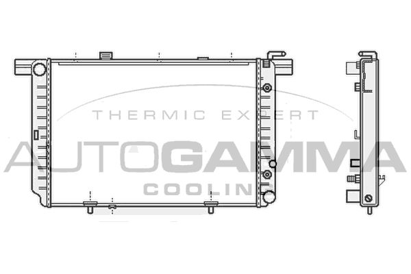 AUTOGAMMA Radiaator,mootorijahutus 107042