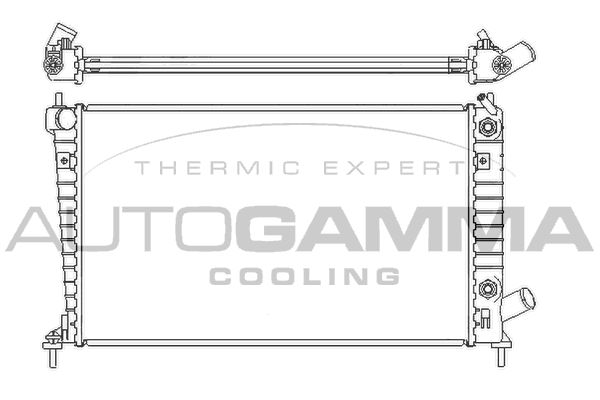 AUTOGAMMA Радиатор, охлаждение двигателя 107051