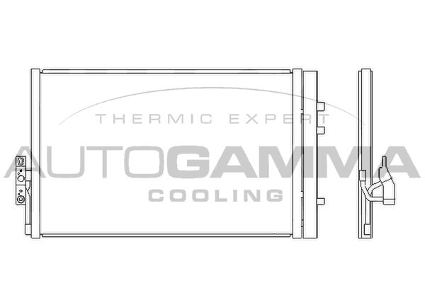 AUTOGAMMA Конденсатор, кондиционер 107114