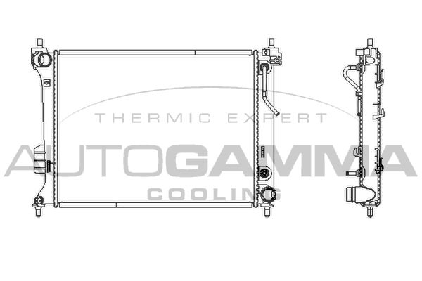 AUTOGAMMA Radiaator,mootorijahutus 107124