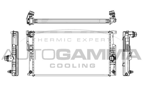 AUTOGAMMA Радиатор, охлаждение двигателя 107159