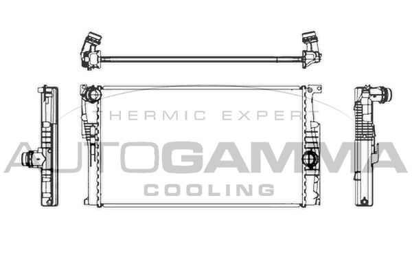 AUTOGAMMA Radiaator,mootorijahutus 107162