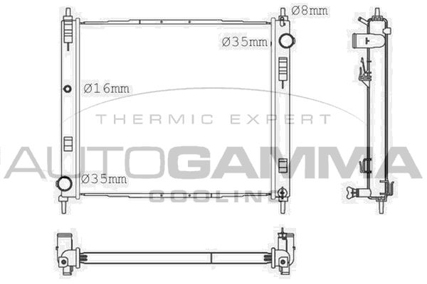 AUTOGAMMA Radiaator,mootorijahutus 107230