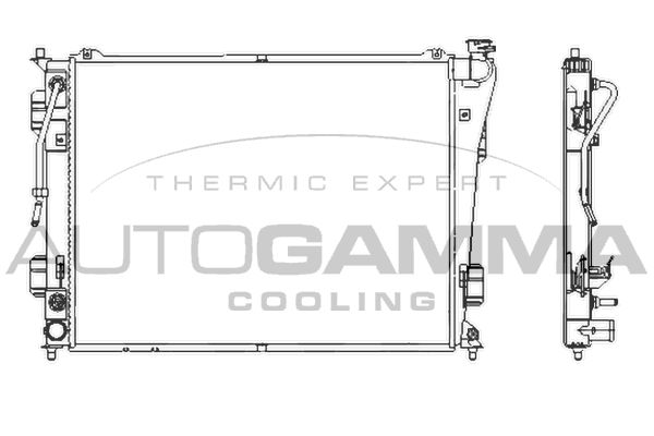 AUTOGAMMA Радиатор, охлаждение двигателя 107390
