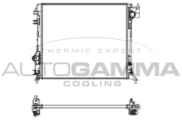 AUTOGAMMA Radiaator,mootorijahutus 107438