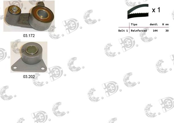 AUTOKIT Hammasrihma komplekt 04.5085