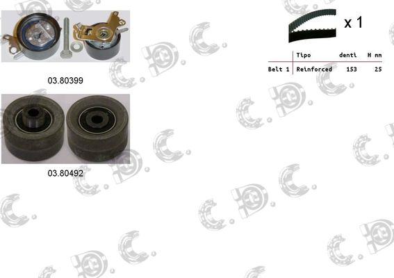 AUTOKIT Hammasrihma komplekt 04.5119