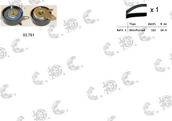 AUTOKIT Hammasrihma komplekt 04.5222