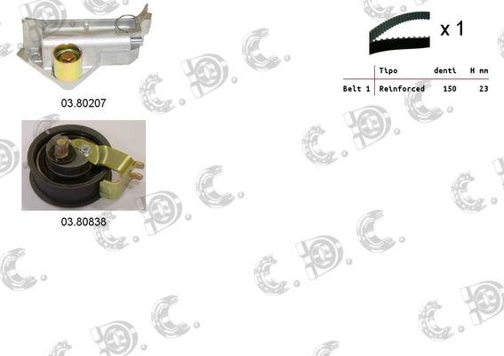 AUTOKIT Hammasrihma komplekt 04.5238