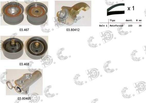 AUTOKIT Hammasrihma komplekt 04.5240