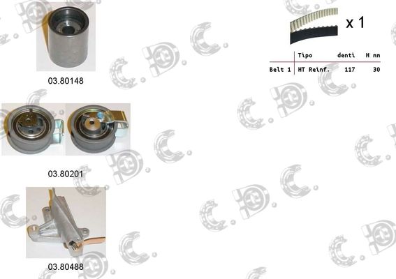 AUTOKIT Hammasrihma komplekt 04.5242