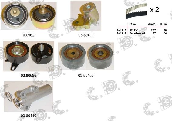 AUTOKIT Hammasrihma komplekt 04.5266C