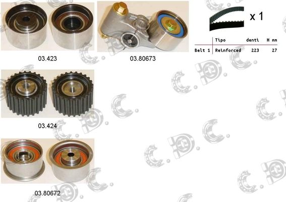 AUTOKIT Hammasrihma komplekt 04.5292